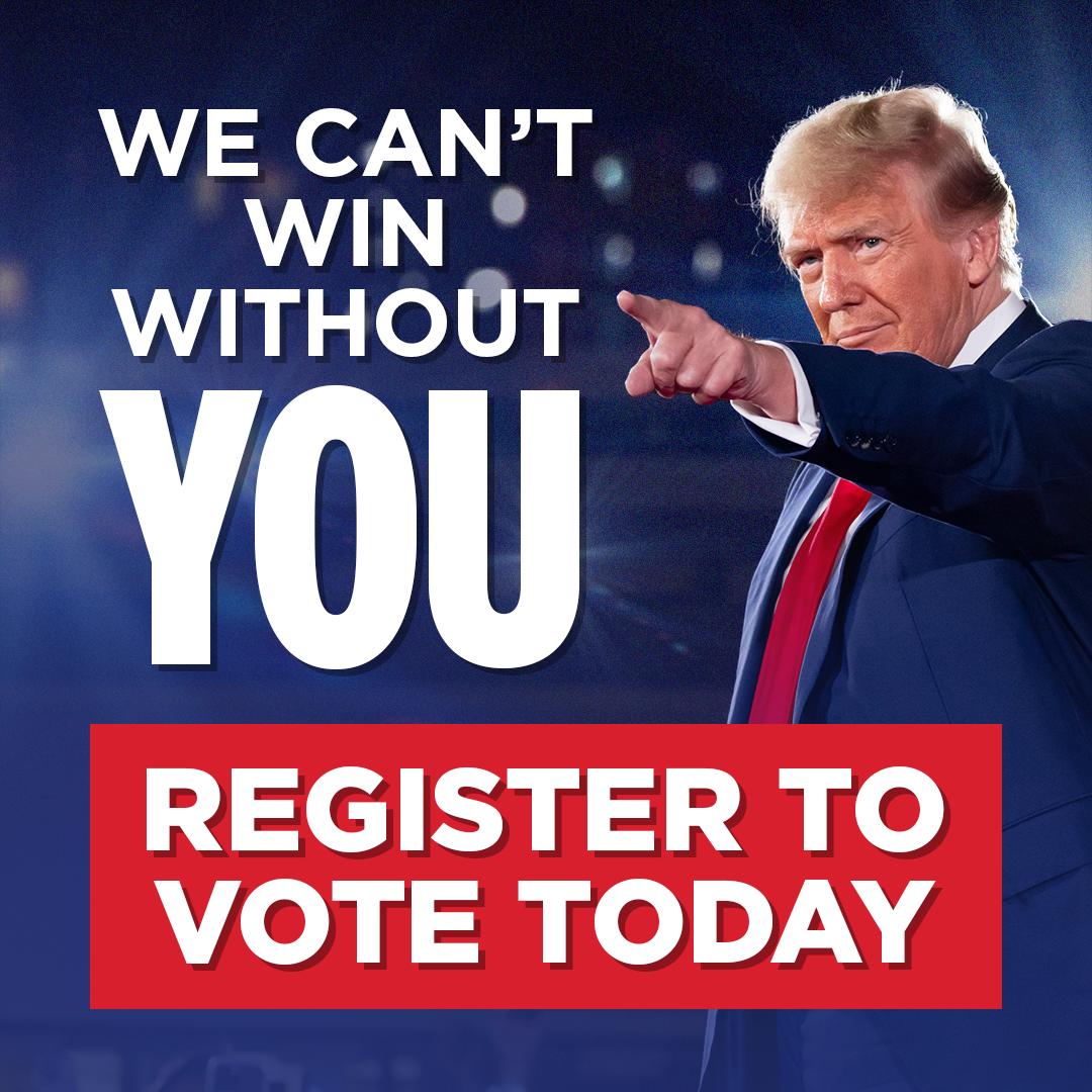 Republicans's tweet photo. Happy National Voter Registration Day!

Go to https://t.co/carMOsCtmo to ensure you're registered to help save America! https://t.co/q6pQ1BSMda