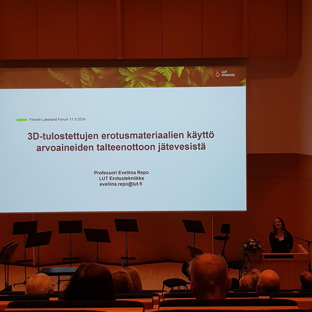#MikkeliWaterWeek käynnistyi ensimmäistä kertaa ikinä 💧 #FinnishLakelandForum'issa tarkasteltiin paitsi putsareiden ja vedenkäsittelyn tärkeyttä, myös  mm. puhtaan veden merkitystä matkailulle ja mökkeilylle. <a href="/UniLUT/">LUT University 🚀</a>'n edustajana professori Eveliina Repo 💎