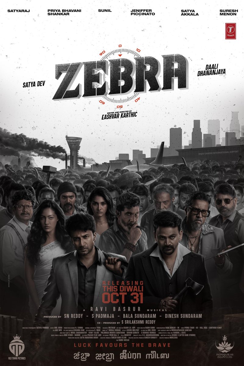 AN ENSEMBLE THAT'LL BRING YOU A BLAST OF ENTERTAINMENT 🔥🥳

#ZEBRA Releasing Worldwide on 𝐎𝐂𝐓𝐎𝐁𝐄𝐑 𝟑𝟏𝐬𝐭 in Telugu, Tamil, Hindi, Kannada &amp; Malayalam Languages. #ZEBRAOnOct31❤‍🔥

Step into the World of Zebra with Engrossing Motion Poster 👇🏼

youtu.be/hvPdYZZVxvY