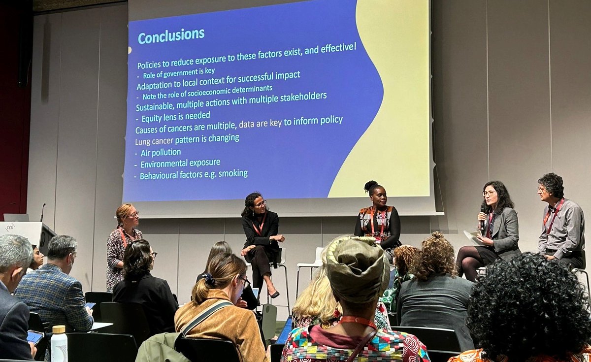 Suzanne Zhou at the World Cancer Congress in Geneva presenting on “We are what we breathe: building partnerships for clean air” - the first panel on air pollution at Congress in 70 years! #WCC2024 @zhousuanne @ninawren Isabelle Soerjomataram <a href="/PhoebeOngadi/">Phoebe</a> <a href="/IARCWHO/">IARC</a>
