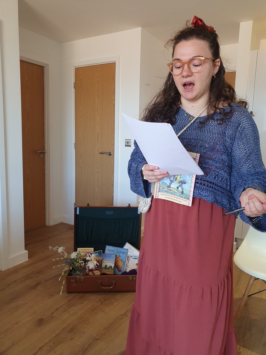 Rehearsals for our first R&amp;D showing of Myths From the Marches 📚 a new one woman storytelling show exploring Shropshire's myths &amp; legends ✨️

Perfect for all the family 💛

Join us at Little But LIVE! This Sunday 22nd September at 12.30pm 🪴

Tickets: ticketsource.co.uk/paperback/litt…