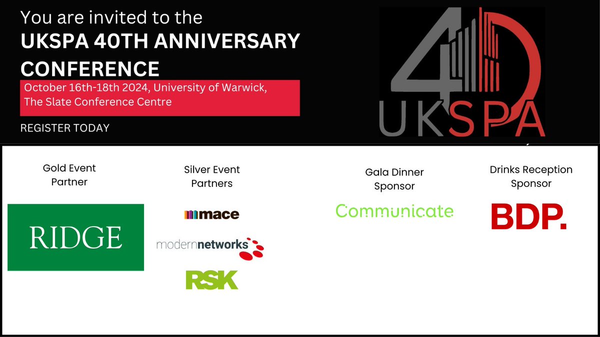 🎉 Exciting News! 🎉

With just over four weeks to go we are thrilled to announce the latest Confirmed Speakers for the UKSPA 40th Anniversary Conference! 🌟 
👇 
ukspa.org.uk/ukspa-40th-ann…

Book your tickets today ukspa.org.uk/ukspa-40th-ann…
