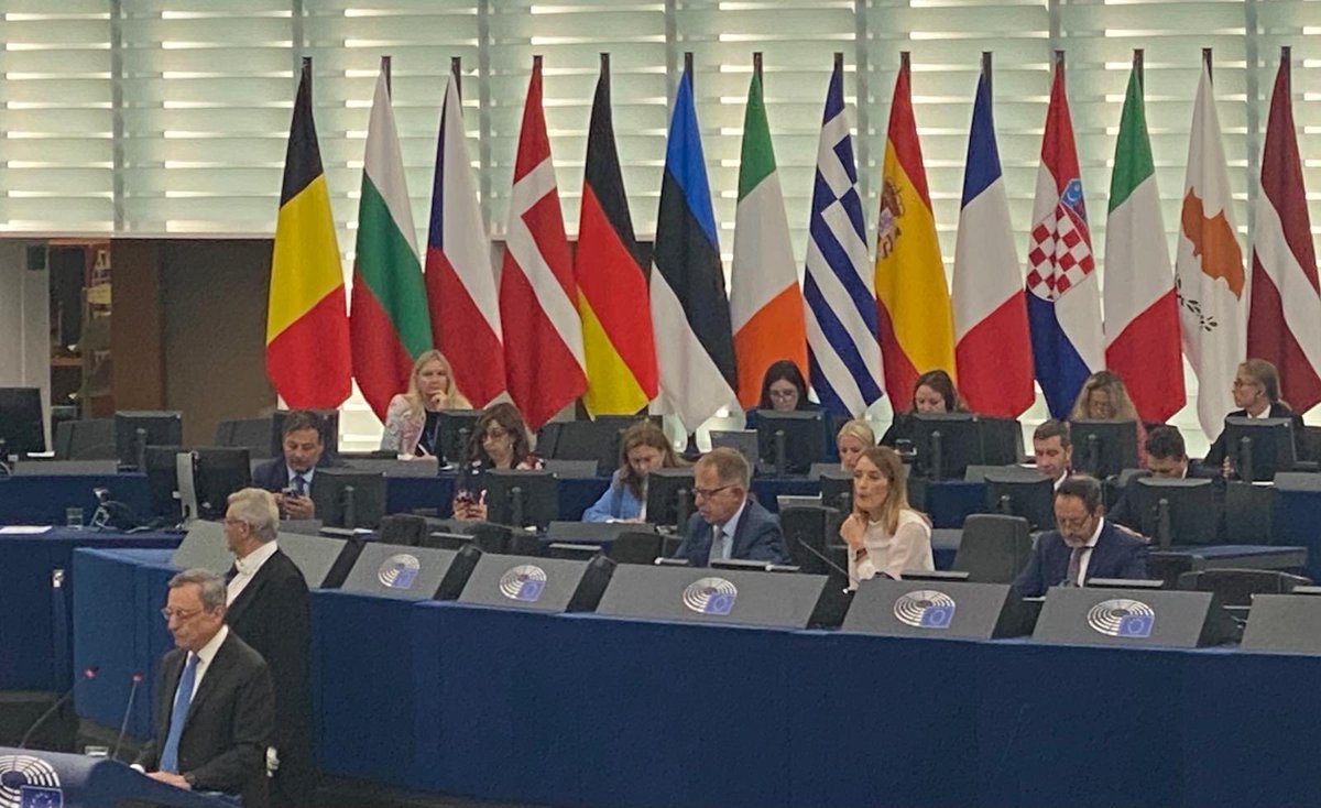 Intervento di Mario Draghi in seduta plenaria del Parlamento europeo a Strasburgo per presentare il report sul futuro della competitività europea
⁦<a href="/eurodeputatipd/">eurodeputatipd</a>⁩ ⁦<a href="/Europarl_IT/">Parlamento europeo</a>⁩ ⁦<a href="/TheProgressives/">S&D Group</a>⁩