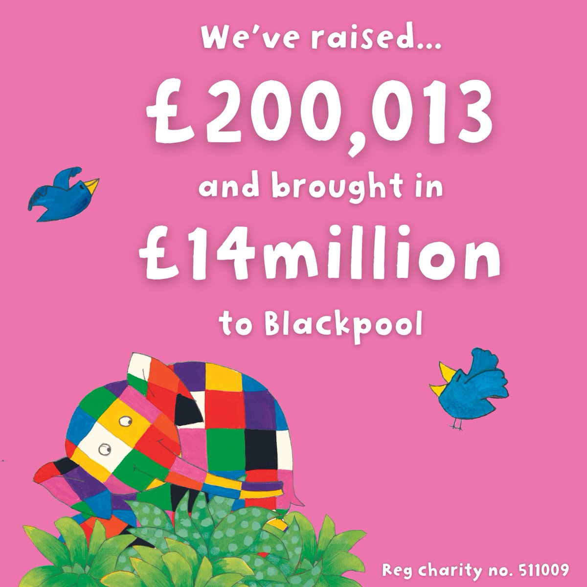 ElmerBlackpool (@elmerblackpool) on Twitter photo The final figures are in!
A huge well done and THANK YOU to everyone involved. You've all made a huge difference, with all proceeds going to <a href="/BrianHouseCH/">Brian House Hospice</a>
Not only did the trail raise a final total of £200,013, but it brought in £14million to the local economy 🎉 The final figures are in!
A huge well done and THANK YOU to everyone involved. You've all made a huge difference, with all proceeds going to <a href="/BrianHouseCH/">Brian House Hospice</a>
Not only did the trail raise a final total of £200,013, but it brought in £14million to the local economy 🎉