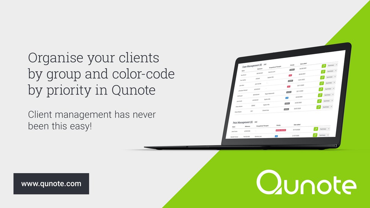 📁Organise your clients by group and color-code by priority in Qunote—client management has never been this easy! #ClientManagement #Qunote