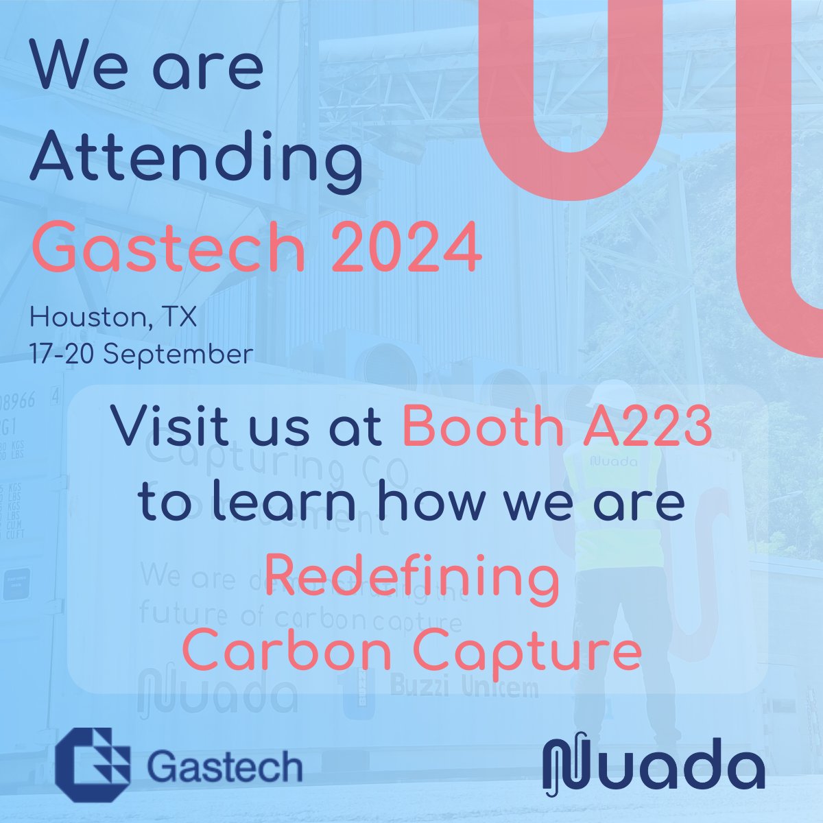 Nuada (@nuadaco2) on Twitter photo ✈️ Our tour of North America continues, we are Houston bound for <a href="/GastechEvent/">Gastech Exhibition & Conference</a> 2024!
👋Stop by booth A223 to speak with a member of our team about the benefits of our ultra energy efficient #carboncapture technology!
#gastech2024 #ccus #innovation #houston #climatech ✈️ Our tour of North America continues, we are Houston bound for <a href="/GastechEvent/">Gastech Exhibition & Conference</a> 2024!
👋Stop by booth A223 to speak with a member of our team about the benefits of our ultra energy efficient #carboncapture technology!
#gastech2024 #ccus #innovation #houston #climatech