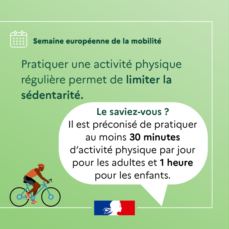 Sante_Gouv's tweet photo. 📅 Semaine européenne de la #mobilité | Le saviez-vous ? Se déplacer en faisant du sport a de nombreux avantages pour la santé ✅ 
Découvrez lesquels ⤵