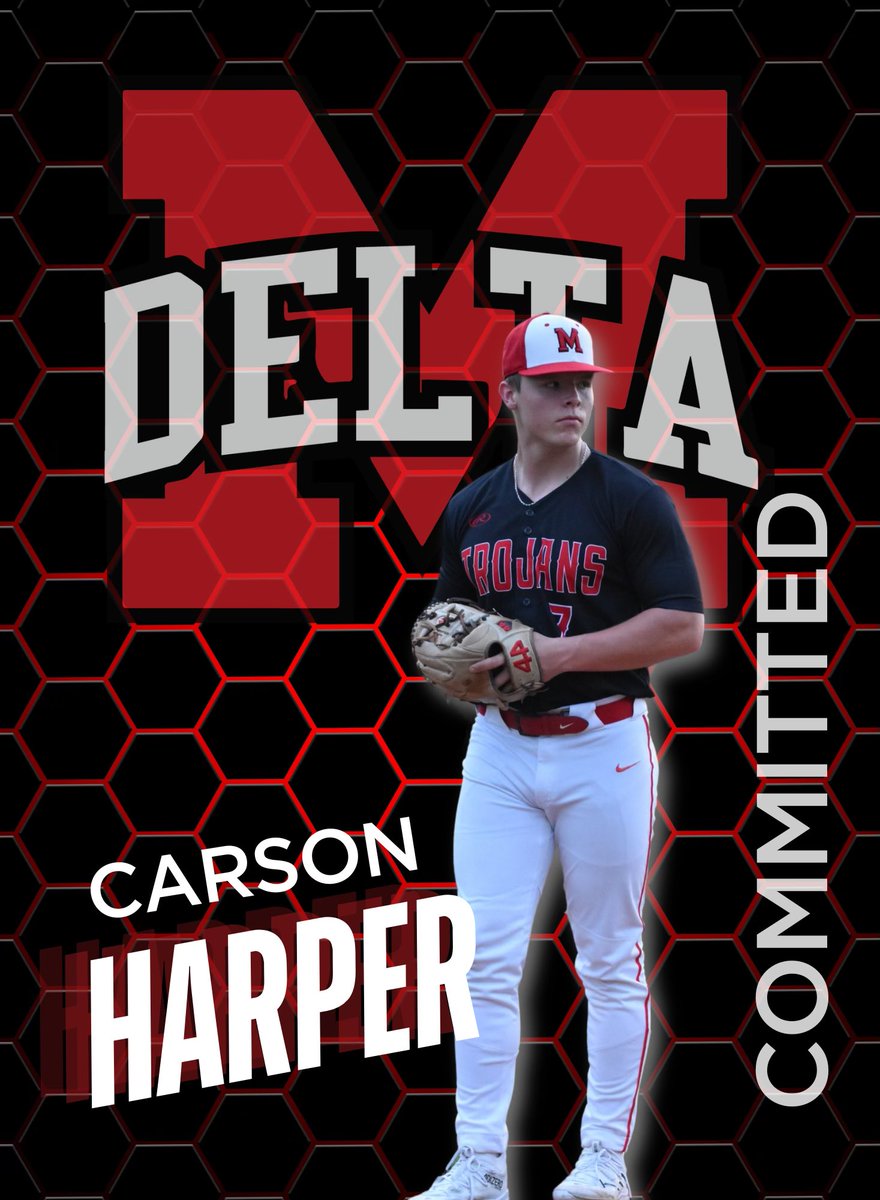 Carson Harper (@charper_7) on Twitter photo I’m blessed to announce that I have committed to further my athletic career at <a href="/TrojanBB/">MS Delta CC Baseball</a>. I would like to thank God for the ability to play this game. I also would like to thank my family, and all the coaches who have helped me along the way! <a href="/DorseyBaseball/">Adrian Dorsey</a> <a href="/CanesMs/">Canes SE MS 2025</a> <a href="/coachjeblee/">Jeb Lee</a> I’m blessed to announce that I have committed to further my athletic career at <a href="/TrojanBB/">MS Delta CC Baseball</a>. I would like to thank God for the ability to play this game. I also would like to thank my family, and all the coaches who have helped me along the way! <a href="/DorseyBaseball/">Adrian Dorsey</a> <a href="/CanesMs/">Canes SE MS 2025</a> <a href="/coachjeblee/">Jeb Lee</a>