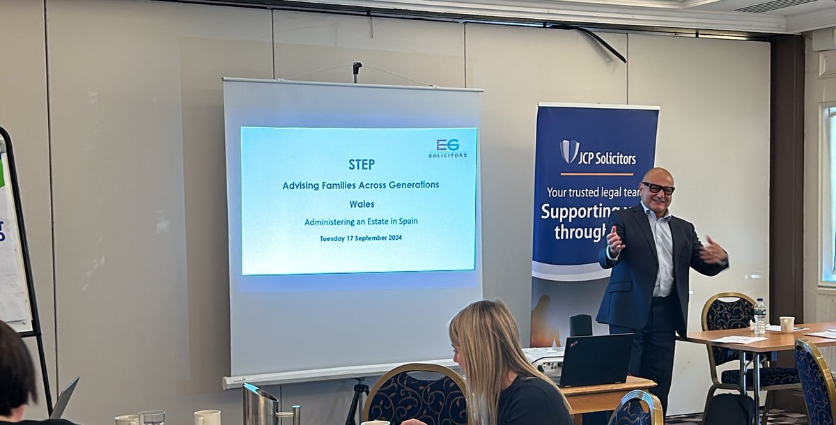 Our final speaker of the day, Jonathan Eshkeri of E&amp;G Solicitors with a talk on administering Spanish estates.