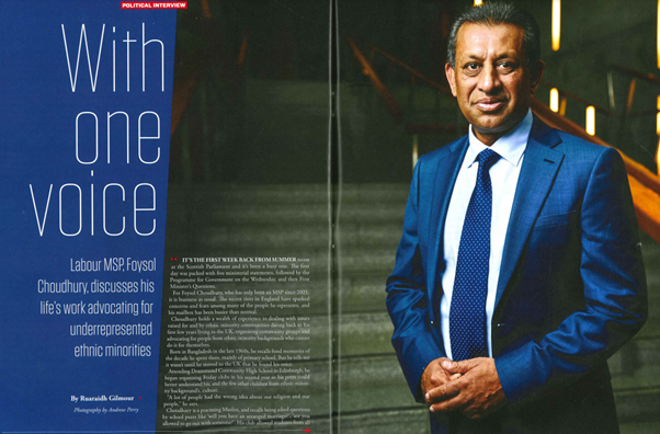 FoysolChoudhury's tweet photo. Honoured to speak to Ruaraidh Gilmour in the new edition of @HolyroodDaily about my life's work advocating for underrepresented communities.

Read my interview here 📰⬇️

https://t.co/4dFCd12k4B https://t.co/jFN1OIkhfL