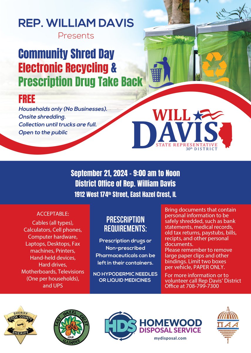 End of Summer Shred Day and Prescription Drug Take Back