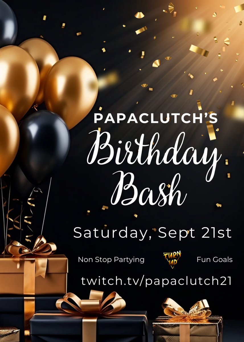 🥂 BIRTHDAY STREAM 🥂 

This Saturday at 4pm EST we will be celebrating the last birthday of my 20s. Turning 29 and ready to send the 20s out with a BANG. 

🥳You're all invited, lets make it one to remember. 🥳