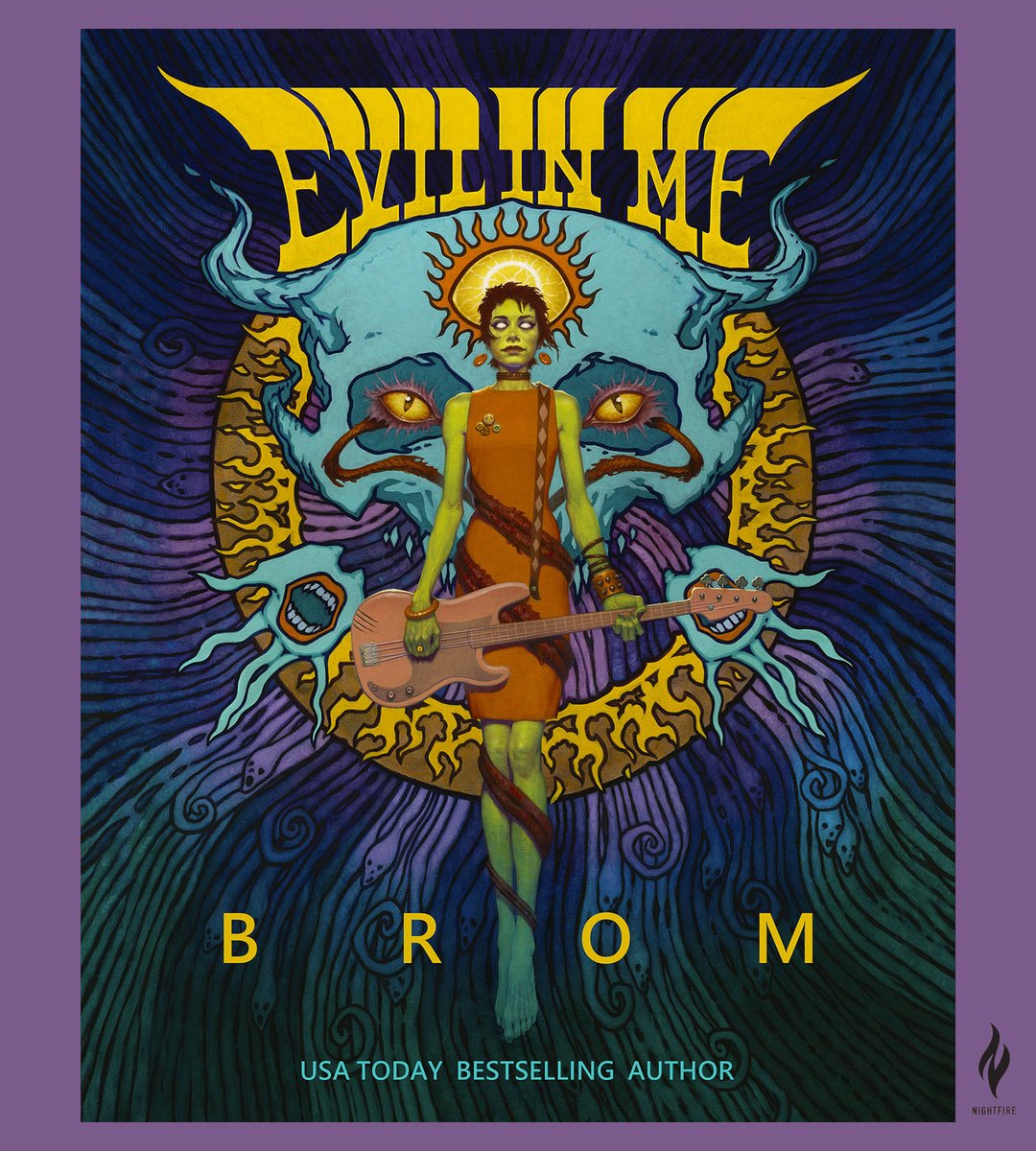 EVIL In ME is released today!!! You can find info on tour dates, signed copies of both the book and the accompanying EP by the Maxines, on my website Brom Art. @themaxinesband #tornightfire #brom #evilinme