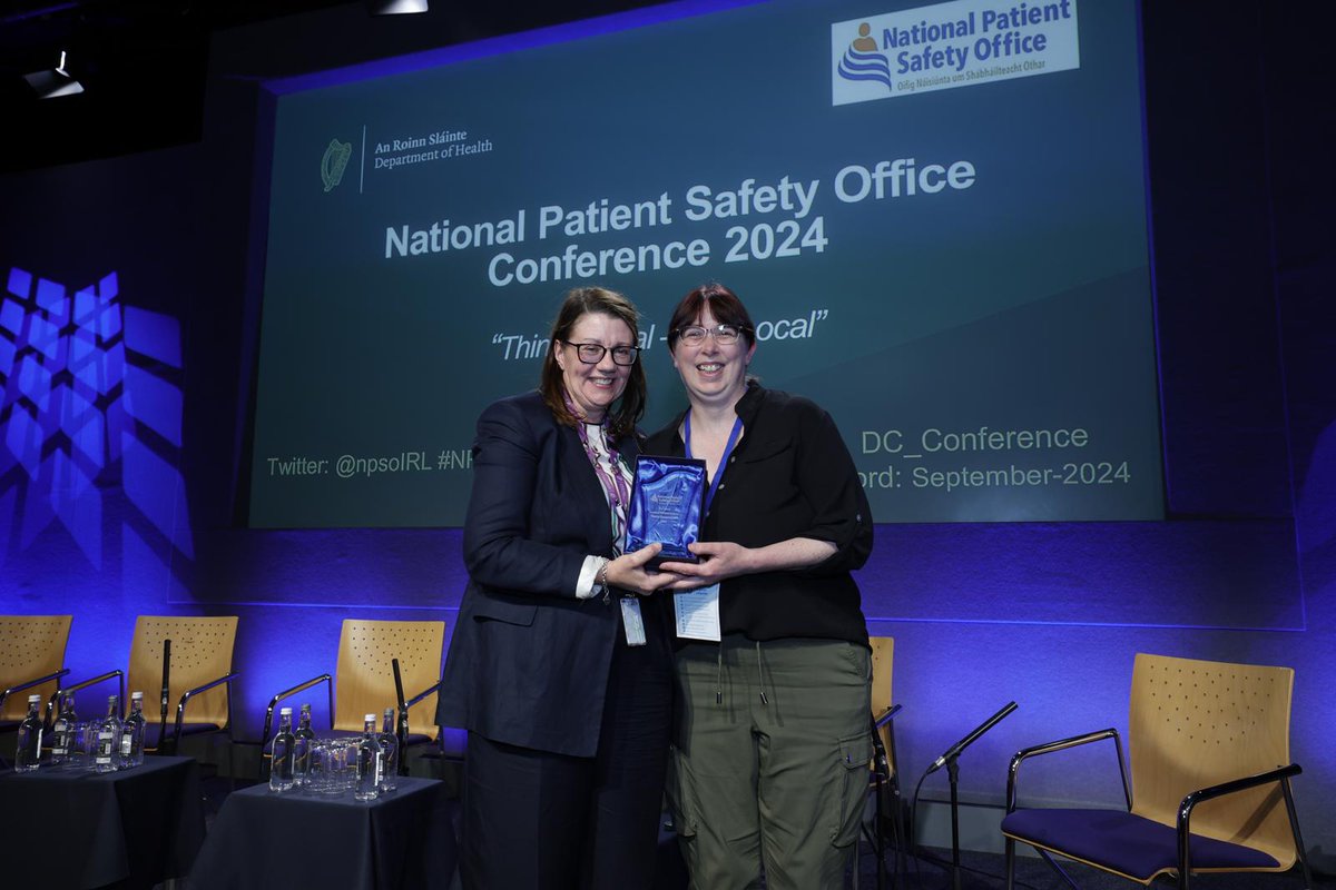 npsoIRL's tweet photo. Overall winner of our General Patient Safety Poster Competition is Shirley Armitage with Louise Brent in second place and Jaspreet Kaur Dullat taking the third prize at the NPSO Conference 2024.  #NPSO2024 https://t.co/w0VlgFSnRz