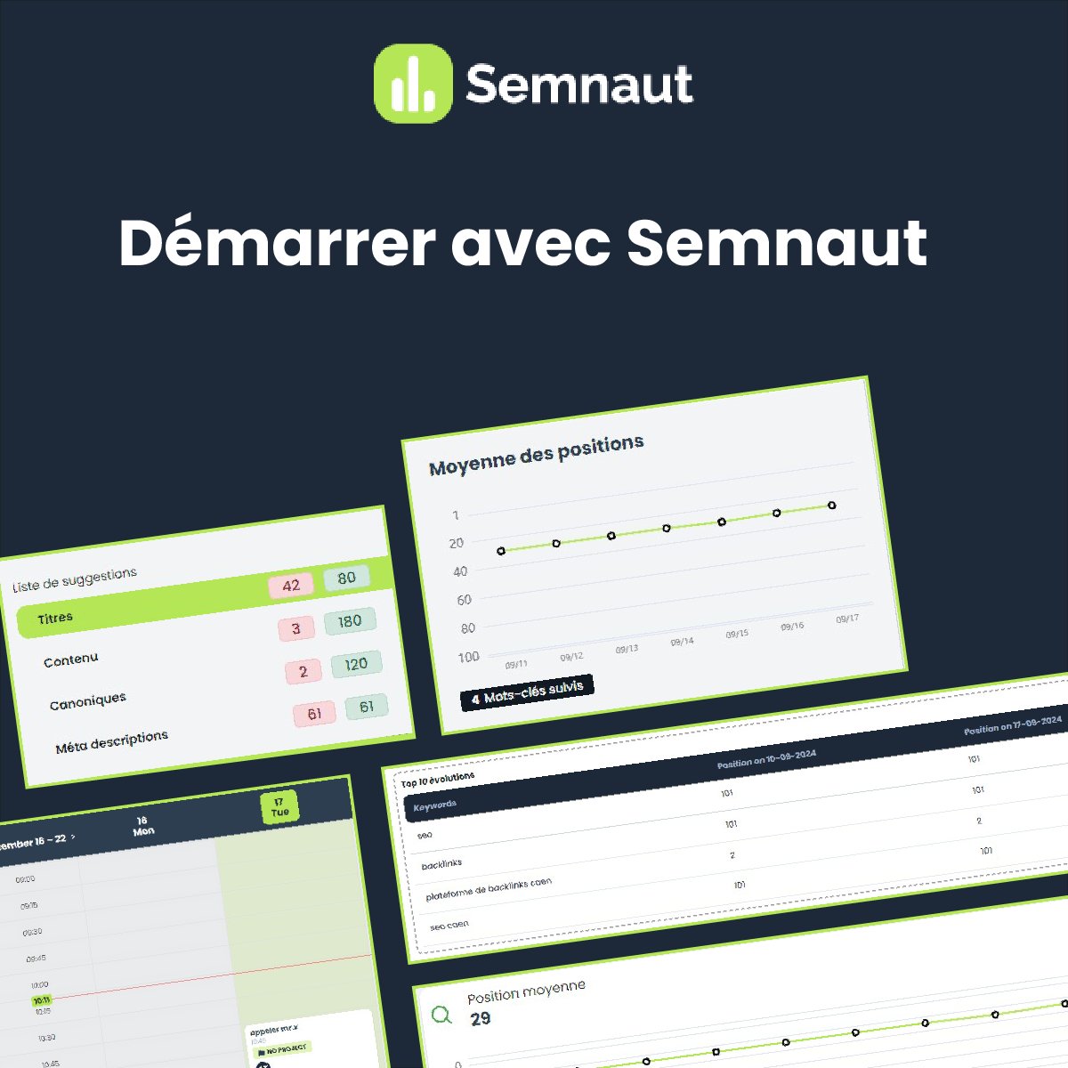 Pourquoi se limiter quand vous avez un outil aussi puissant que Semnaut ? ⚡

Votre potentiel n’a de limite que l’usage que vous faites de vos outils. Si vous ne tirez pas parti de toutes les fonctionnalités de Semnaut, vous passez à côté d’un levier pour booster vos performances