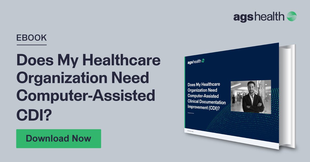AGS_Health's tweet image. See how computer-assisted CDI enhances revenue, streamlines operations, and improves documentation. Check out our ebook for key strategies on aligning resources, generating insights, boosting productivity, and ensuring revenue integrity. #CDIweek hubs.la/Q02Q6t8d0