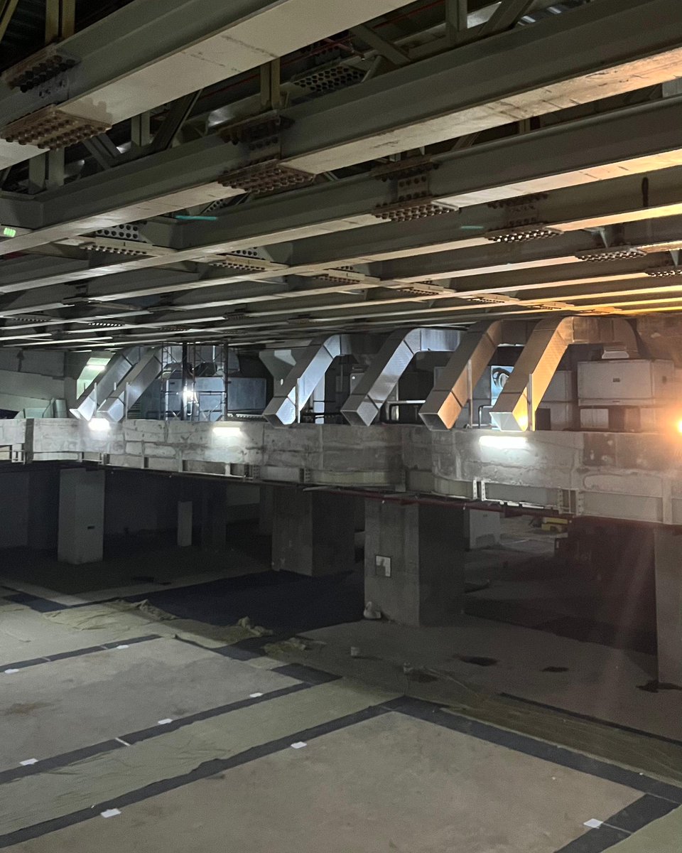 Preparation update. Air Conditioning installed in 2 halls. 400HP, 4 million BTU.