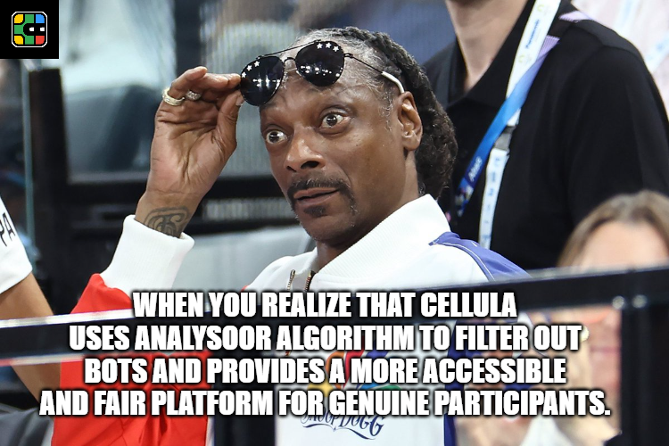 cellulalifegame's tweet photo. Fair platform for genuine participants is the word.
📪 Submitted by: pato_wizz on Discord | meme
#Cellula #Analysoor #FairLaunch https://t.co/ihxqzknLoY
