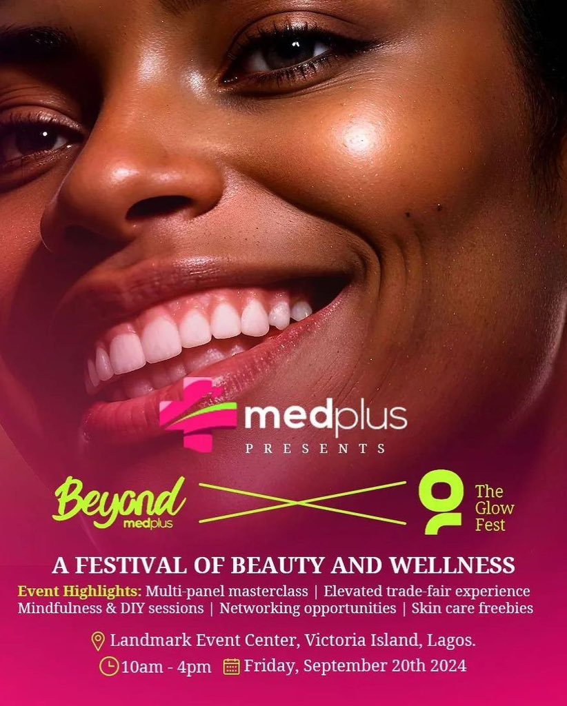 Topicrem_ng's tweet image. 💃We're thrilled to announce that we're not only PARTICIPATING but also a PROUD SPONSOR of the Medplus Beyond Glow Fest!

Join us and Stay connected for more updates

Date: 10am-4pm, Friday, September 20th 2024.

Venue: Land Mark Event Centre, Victoria Island, Lagos.

#topicrem