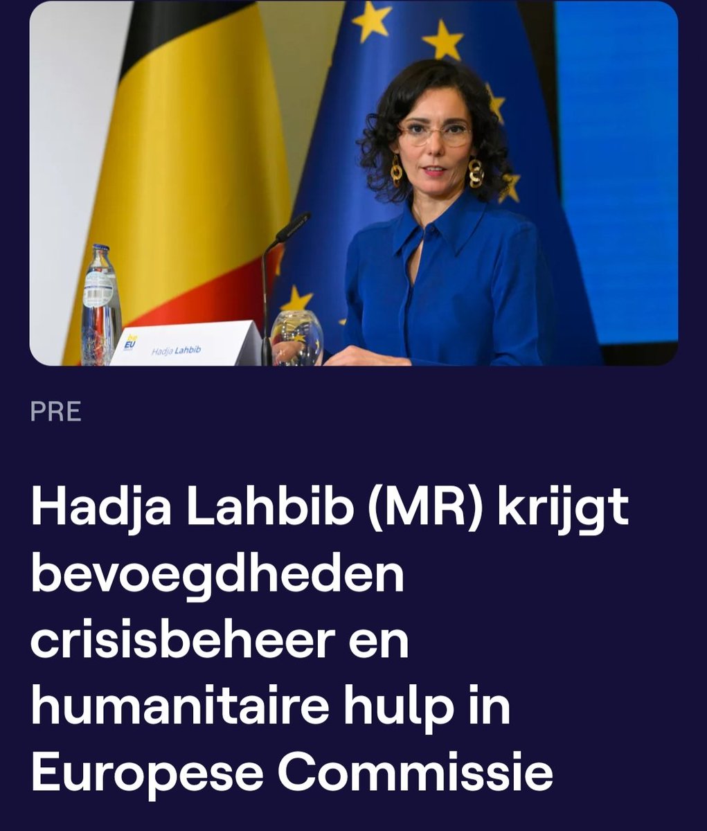 Sander Claessens 🔻🍉 (@sanderclaess) on Twitter photo Als minister van Buitenlandse Zaken heeft Lahbib niks gedaan om Israël te sanctioneren tegen de genocide in Gaza. Als beloning mag ze nu de humanitaire hulp gaan organiseren terwijl de EU Israël rustig verder steunt in het bombarderen. Als minister van Buitenlandse Zaken heeft Lahbib niks gedaan om Israël te sanctioneren tegen de genocide in Gaza. Als beloning mag ze nu de humanitaire hulp gaan organiseren terwijl de EU Israël rustig verder steunt in het bombarderen.