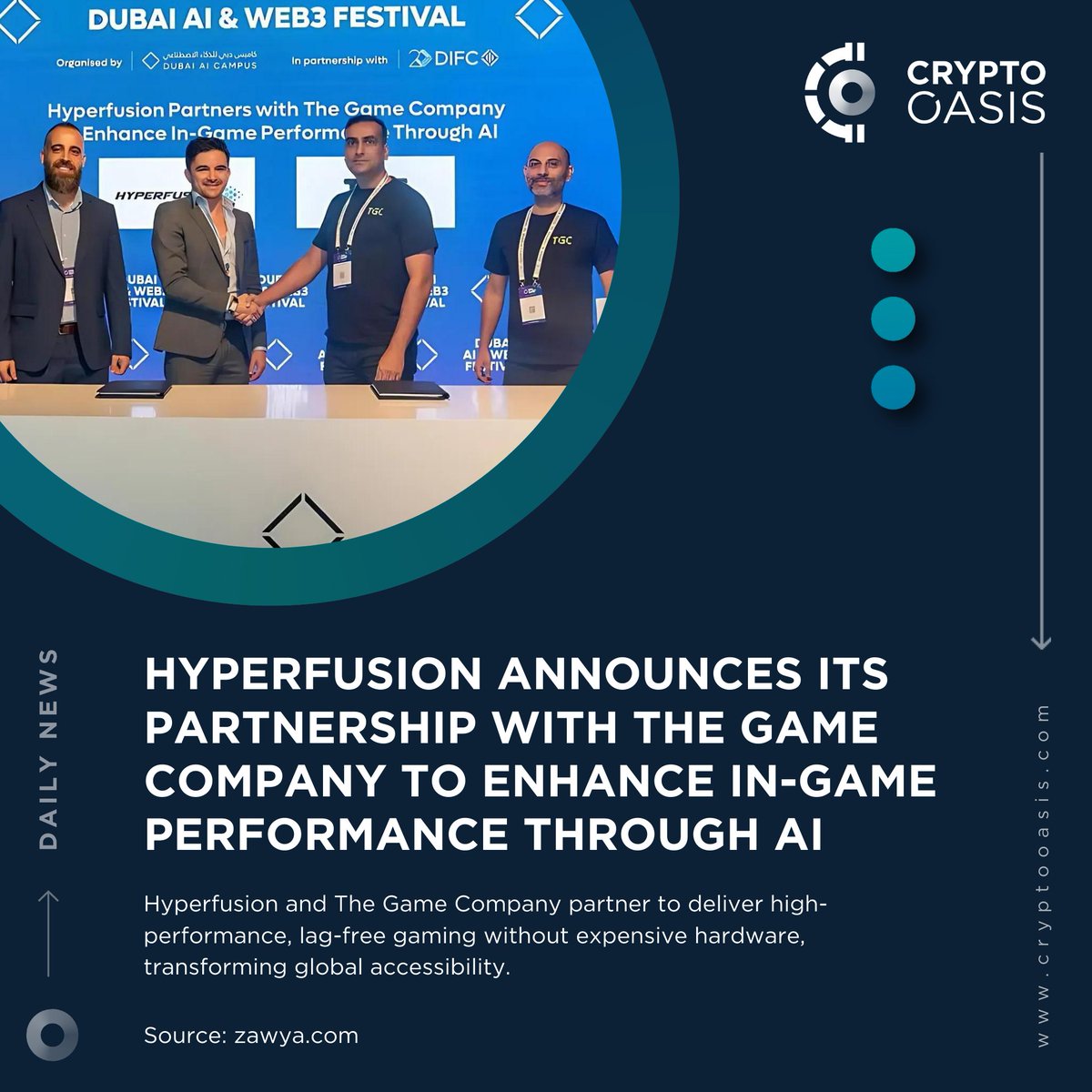 Crypto Oasis (@cryptooasisuae) on Twitter photo Hyperfusion announces its partnership with The Game Company to enhance in-game performance through AI.
<a href="/hyperfusionio/">HyperFusion</a> partners with <a href="/TheGame_Company/">The Game Company</a> for lag-free, high-performance gaming without expensive hardware, boosting global access.
t.ly/ZzGJn Hyperfusion announces its partnership with The Game Company to enhance in-game performance through AI.
<a href="/hyperfusionio/">HyperFusion</a> partners with <a href="/TheGame_Company/">The Game Company</a> for lag-free, high-performance gaming without expensive hardware, boosting global access.
t.ly/ZzGJn