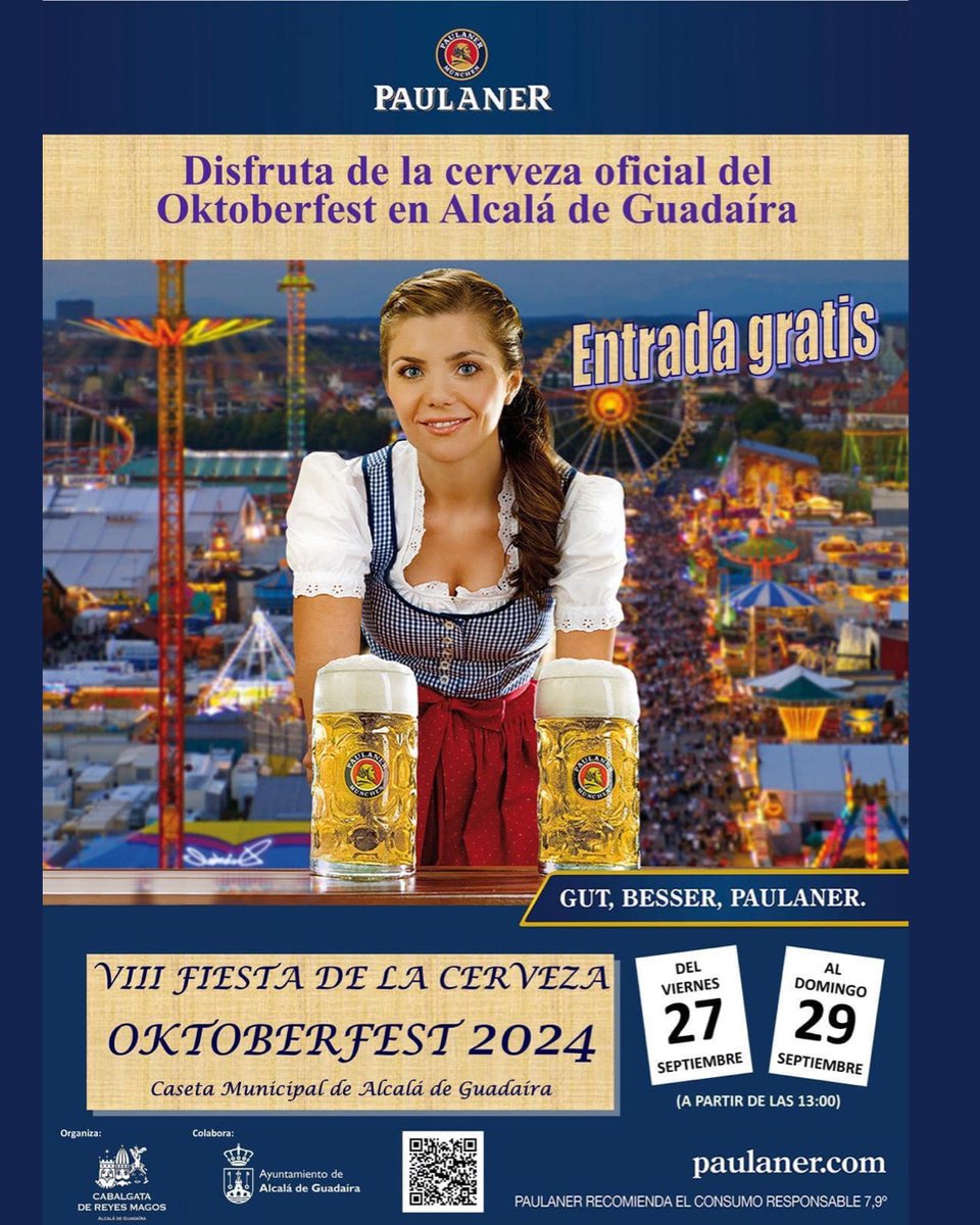 ¡¡¡¡Que ya llegaaaaaaa!!! 🍻🍻🍻
NO TE LA PIERDAS
#OktoberfestAlcalá2024 #AlcaláDeGuadaíra #Oktoberfest2024