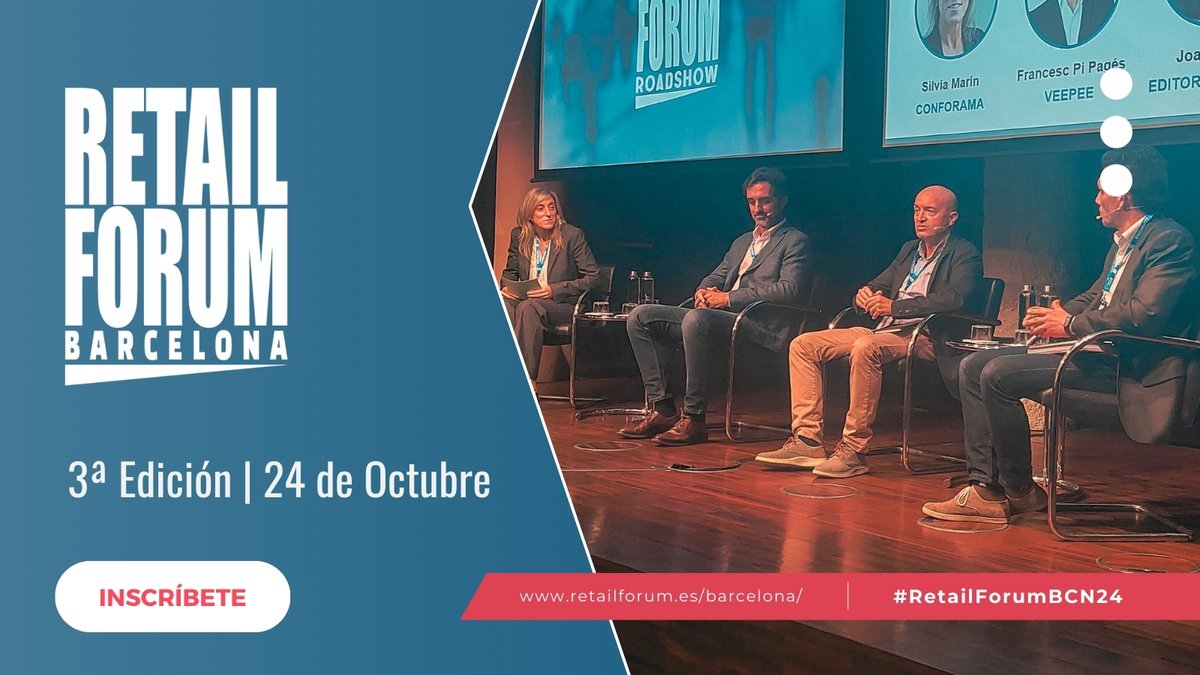 ¡Ya queda poco para #RetailForumBCN24!✨ 
Con la IA cada vez más presente, el retail ha experimentado nuevas oportunidades de negocio enfocadas a la experiencia del cliente. No te lo pierdas
📅 24/10
📍 Hotel Barceló Sants
retailforumbarcelona.ikn.es🎟️