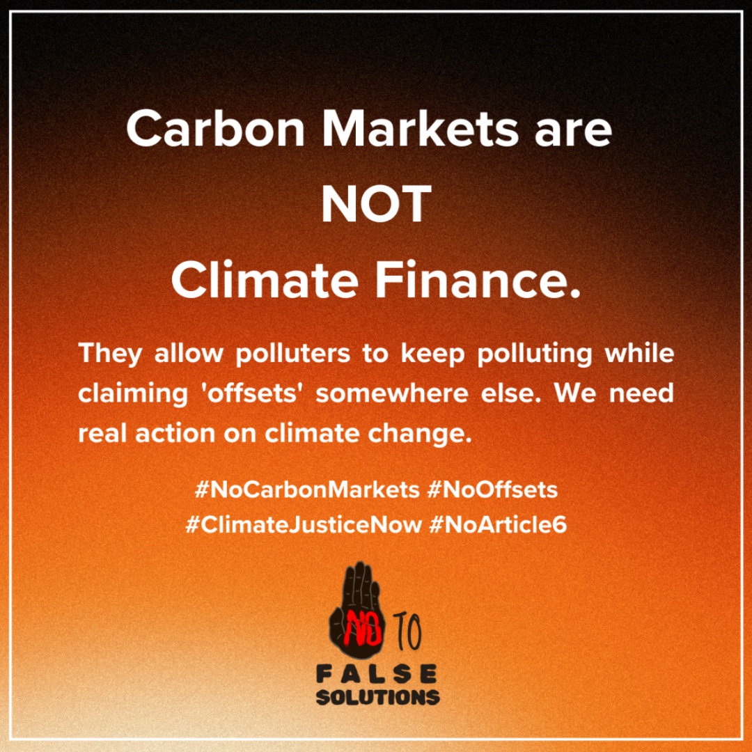 CANIntl's tweet photo. 2. Offsetting emissions doesn't stop climate breakdown. 

Offsets = distraction. 

We need rich countries to deliver $5 trillion per year in climate funding, not rely on dangerous distractions like carbon markets. #NoOffsets https://t.co/NkXtYgdtSt