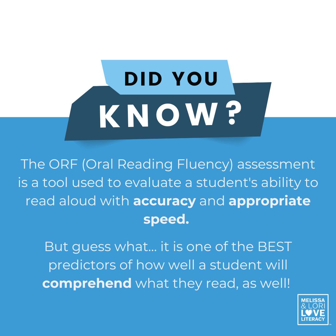 Melissa & Lori Love Literacy Podcast (@literacypodcast) on Twitter photo What is the ORF?
The ORF assessment is a valuable (and QUICK!) tool in your toolkit for monitoring and improving students' reading abilities. This article by <a href="/janhasbrouck/">Jan Hasbrouck, Ph.D.</a> explains even more about ORF!
ow.ly/rPJA50TlrAR What is the ORF?
The ORF assessment is a valuable (and QUICK!) tool in your toolkit for monitoring and improving students' reading abilities. This article by <a href="/janhasbrouck/">Jan Hasbrouck, Ph.D.</a> explains even more about ORF!
ow.ly/rPJA50TlrAR