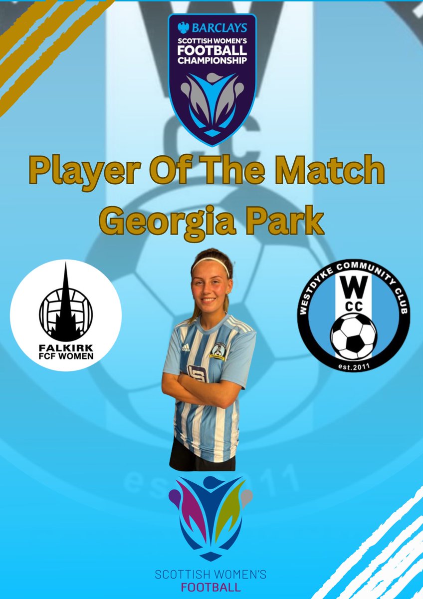 Our player of the match vs Falkirk was Georgia Park! ⚽️
Georgia is available for sponsorship please get in touch for details