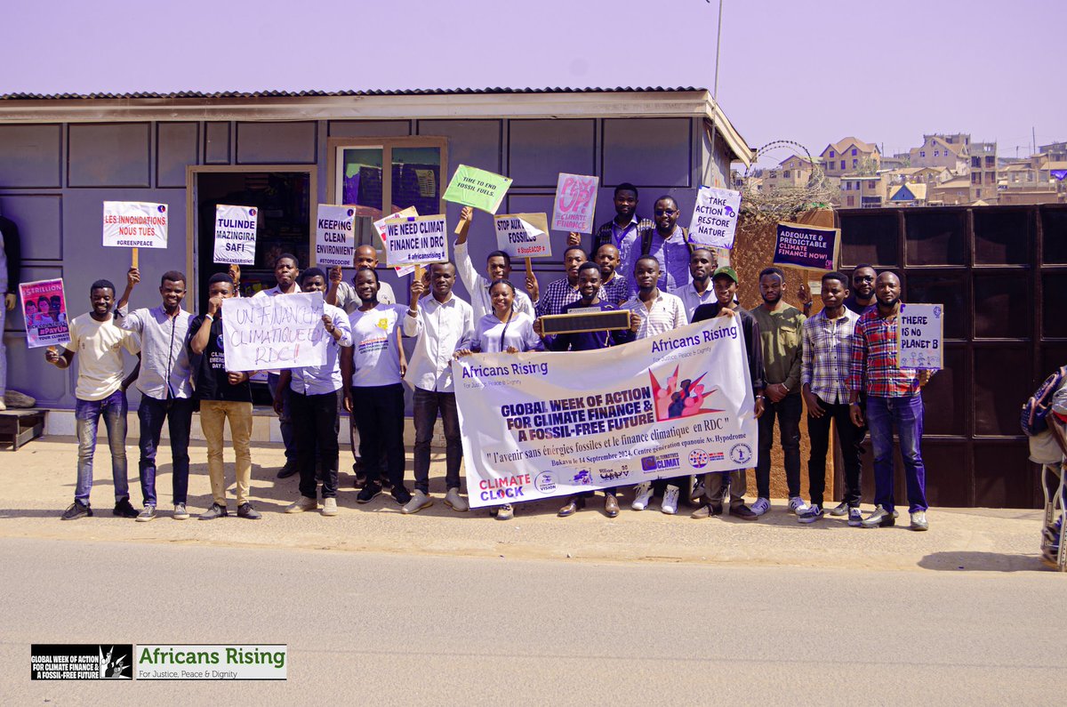 NgakaniCrispin's tweet image. #GWAC on Global Week of Actions for Climate finance &amp;amp; fossil fuel free, phase out over 50 climate activists in DRC are making workshops &amp;amp; streets marchs to demand #endfossilfuel #payup for Climate finance #Timetofundourfuture #ActinTime with @theclimateclock @AfricansRising @UNEP