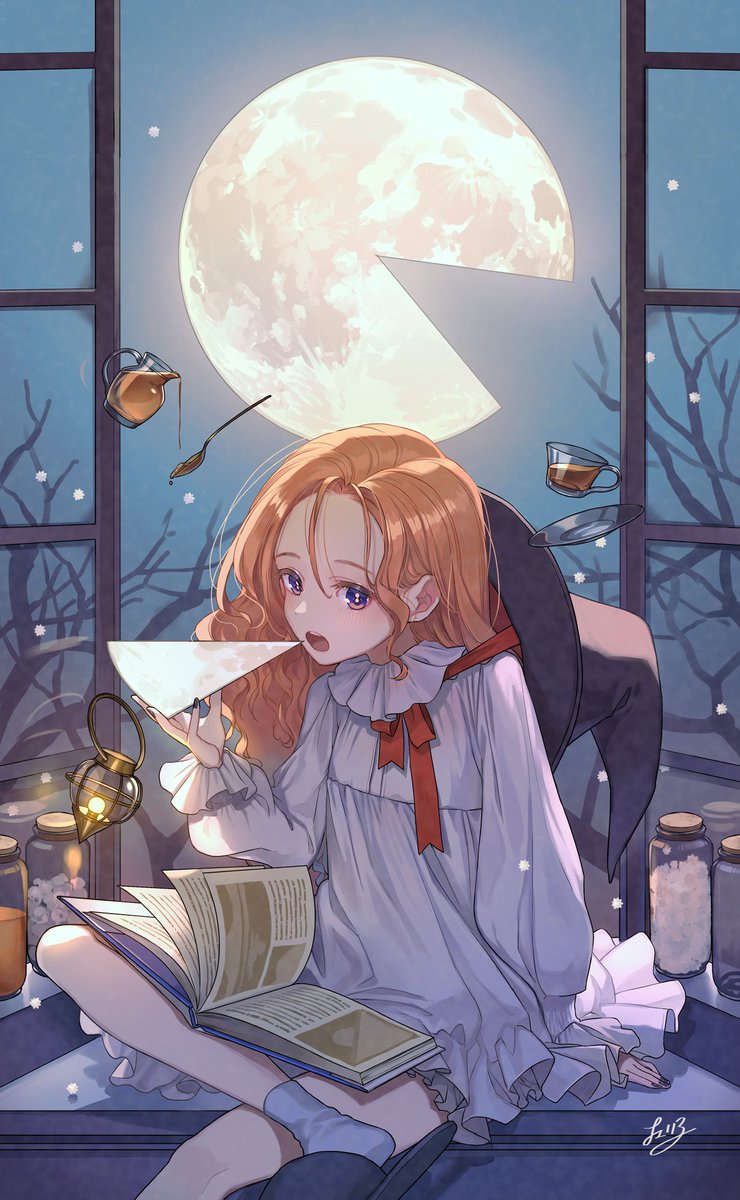 「満月をたべる魔女 」|チェリ子 4/30超ボーマス 5/5コミティアのイラスト
