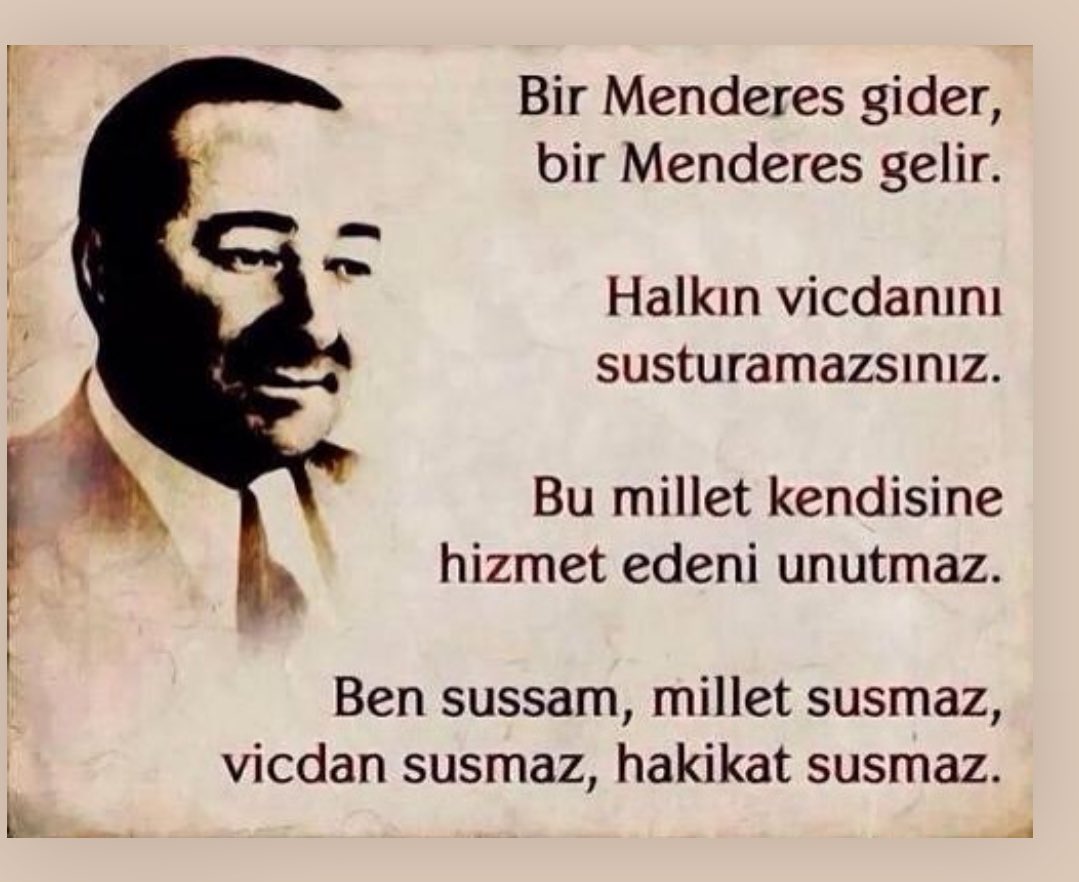 #AdnanMenderesi Rahmetle yâd ediyorum 😔