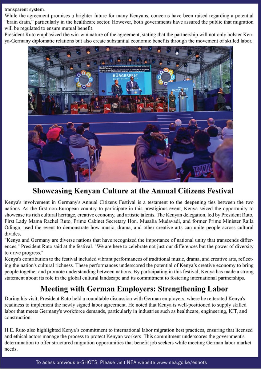 nea_kenya's tweet image. Check the latest article on Strengthening Kenya-Germany Ties  Through  Labour, Investment, and Culture