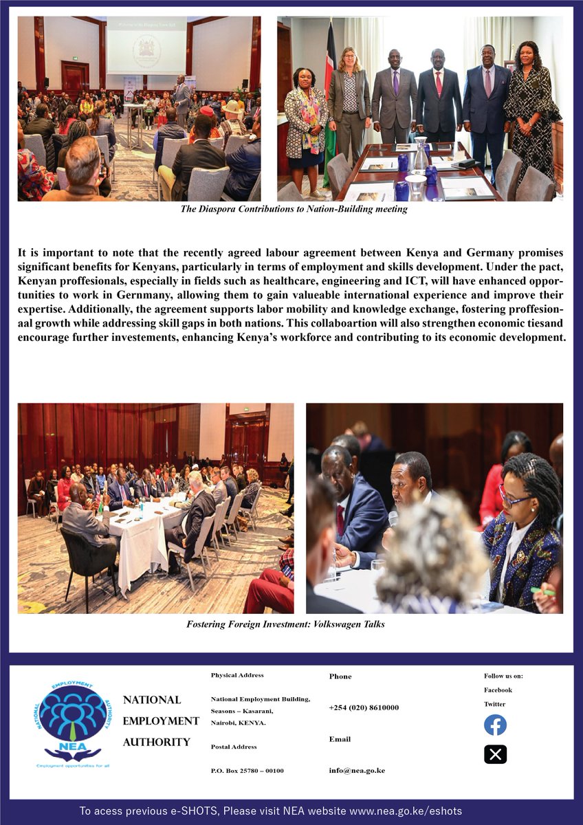 nea_kenya's tweet image. Check the latest article on Strengthening Kenya-Germany Ties  Through  Labour, Investment, and Culture