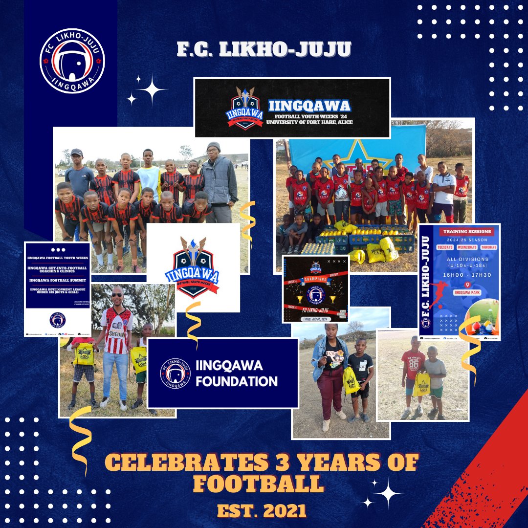 iingqawa's tweet photo. 17 SEPTEMBER!
FC LIKHO-JUJU AKA IINGQAWA CELEBRATES 3 YEARS ⚽🎂🔥

More years of football to the club🥂

est. 2021

#iingqawa_football #passionliveshere https://t.co/O3ZjpII1gh