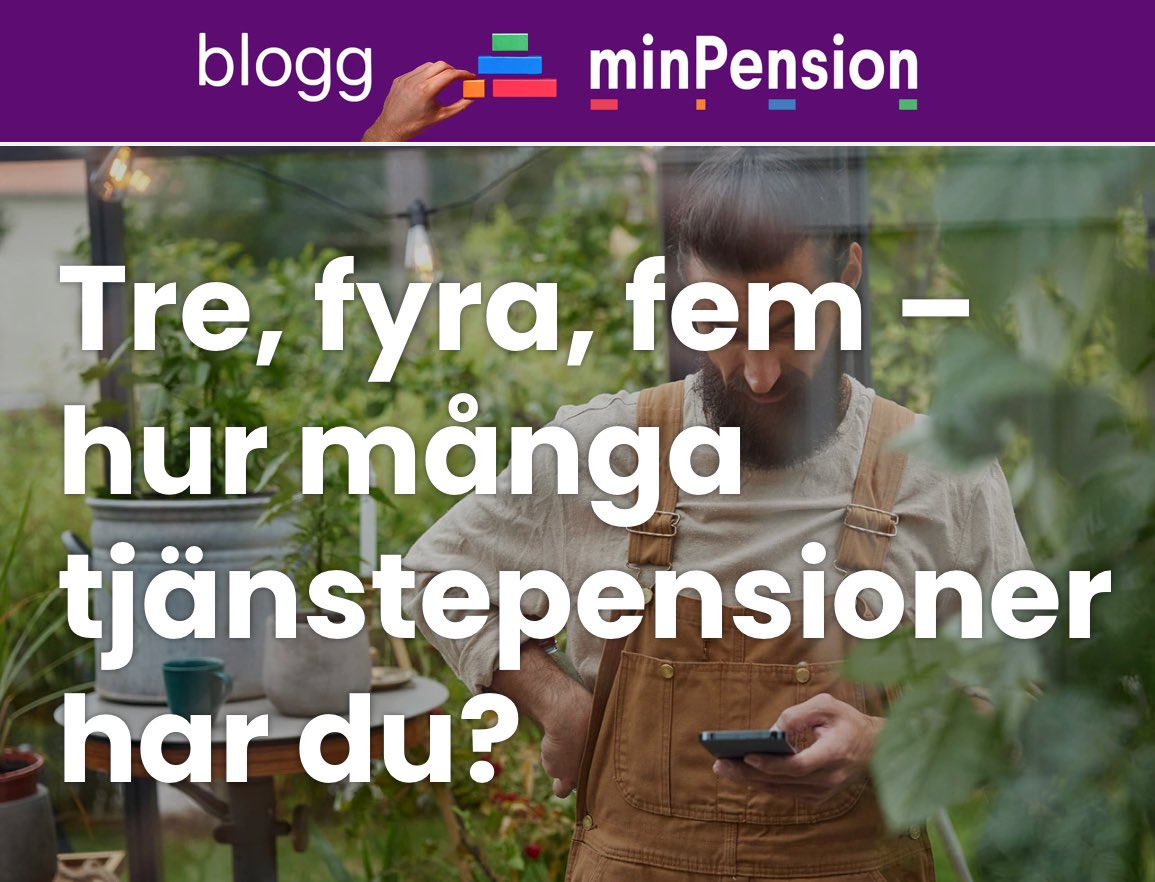 Vi jobbar på en massa olika arbetsplatser under yrkeslivet. Och ett nytt jobb innebär ofta (men inte alltid) en ny tjänstepensionsförsäkring. Jag har kommit i kontakt med en pensionssparare som har 31 st. Hur många har du? Läs mer på minPensions blogg: bit.ly/3TvHPUu