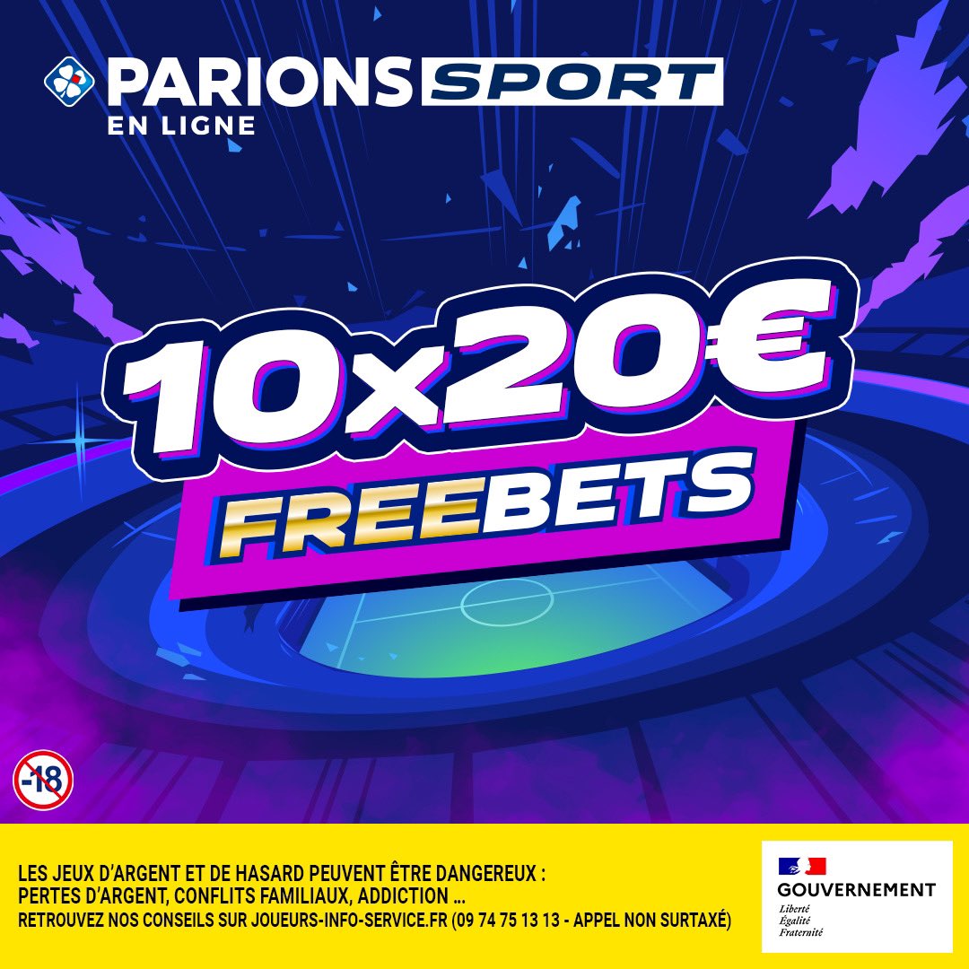 NtkPronos's tweet photo. ✨ CONCOURS AVEC PARIONS SPORT
 
🎁 A GAGNER 10 x 20€ DE FREEBETS 

Pour participer :
👉 RT + LIKE ce Tweet 
👉 Follow @NtkPronos 

💝 15€ offerts sans dépôt https://t.co/7SiSoEh5KJ

🗓 Tirage jeudi 23h00

🍀 Good luck &amp; Merci Parions Sport https://t.co/o7JygqZKYd