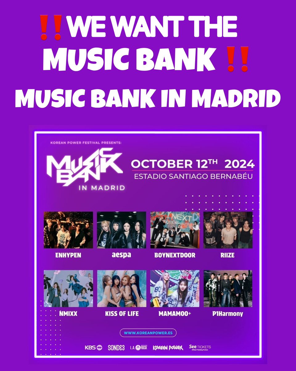 dream_fangirlx's tweet photo. NO A LA CANCELACIÓN DEL MUSIC BANK! ES UN EVENTO INTERNACIONAL DESDE COREA DEL SUR EN EL CUAL ESTAN INVOLUCRADOS 8 GRUPOS DE EMPRESAS DISTINTAS CON AGENDAS APRETADAS! ES IMPOSIBLE APLAZARLO. 

#MUSICBANK #MUSICBANKINMADRID 
#WEWANTMUSICBANK #SIALMUSICBANK #SAVEMUSICBANK https://t.co/DoJQvzjnAY