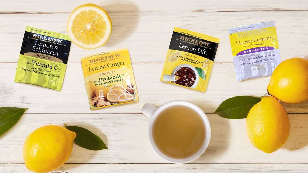 Bright &amp; full of flavor! Take 20% off all Bigelow lemon teas with code LEMON20 and add some citrus to your daily routine. bit.ly/3XnCLCH #bigelowtea