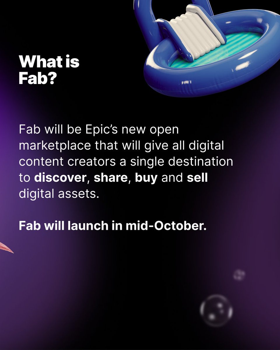 🥁 The wait is almost over!

We’re excited to share that <a href="/fab/">Fab</a> will launch in October and starting today, Unreal Engine Marketplace creators can begin migrating their products to Fab using the Fab Publishing Portal. 🎉

Fab will be Epic’s new open content marketplace where you can