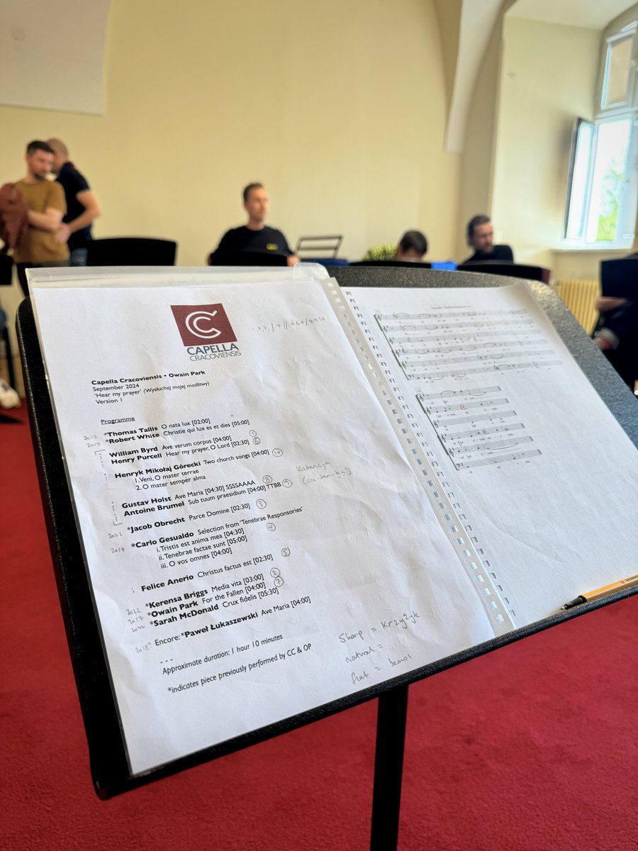 Owain Park (@owainpark) on Twitter photo Rehearsals underway with <a href="/capella_krk/">capella cracoviensis</a>, singing an array of prayerful works. Always a treat to work with this lovely choir – now my fourth time!
capellacracoviensis.pl/event/6-tygodn… Rehearsals underway with <a href="/capella_krk/">capella cracoviensis</a>, singing an array of prayerful works. Always a treat to work with this lovely choir – now my fourth time!
capellacracoviensis.pl/event/6-tygodn…