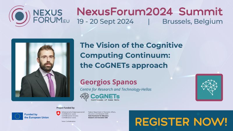 CoGNETs (@cognets_eu) on Twitter photo 🥁 Join the #EUCloudEdgeIoT community at #NexusForum2024 for Georgios Spanos' <a href="/CoGNETs_eu/">CoGNETs</a> pitch on "The Vision of the #CognitiveComputingContinuum"!
🔗cognets.eu/event/nexusfor…
<a href="/NexusForumEU/">NexusForumEU</a> #HorizonEU <a href="/CERTHellas/">ΕΚΕΤΑ-CERTH</a> #NexusForumSummit #SwarmComputing #CognitiveComputing 🥁 Join the #EUCloudEdgeIoT community at #NexusForum2024 for Georgios Spanos' <a href="/CoGNETs_eu/">CoGNETs</a> pitch on "The Vision of the #CognitiveComputingContinuum"!
🔗cognets.eu/event/nexusfor…
<a href="/NexusForumEU/">NexusForumEU</a> #HorizonEU <a href="/CERTHellas/">ΕΚΕΤΑ-CERTH</a> #NexusForumSummit #SwarmComputing #CognitiveComputing
