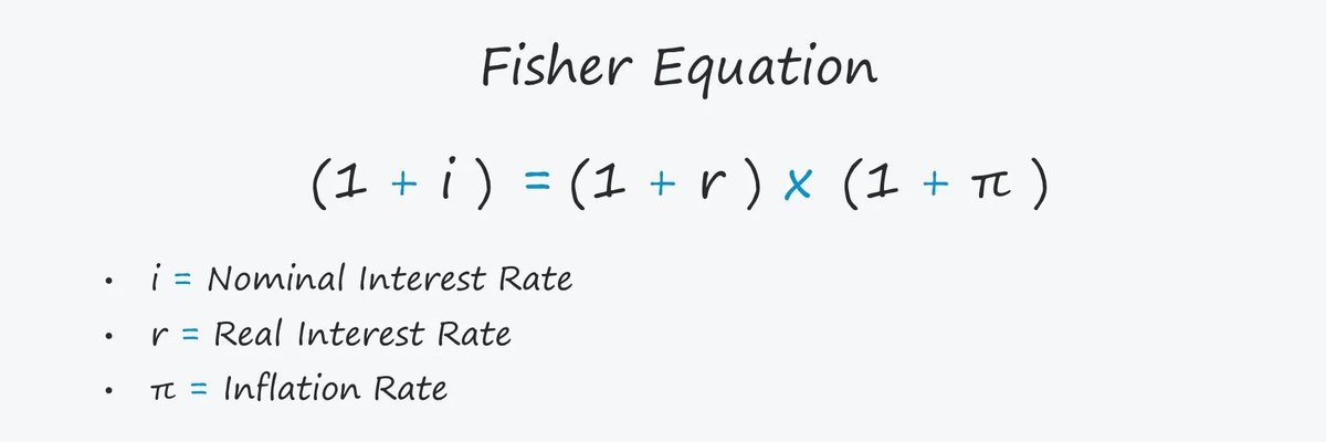 BickerinBrattle's tweet image. in one way or another - be it Wicksell or Taylor - all monetary policy thesis contains this formula, the Fisher Effect.  add a subscript t and a vol factor and you have the US  10 year risk free rate