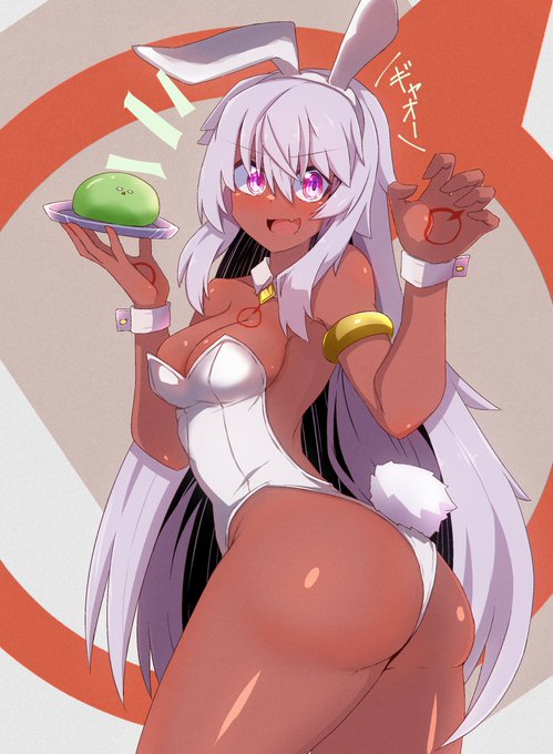 そういえばバニーリーシアの絵、タイツなし差分もあったんですよ 