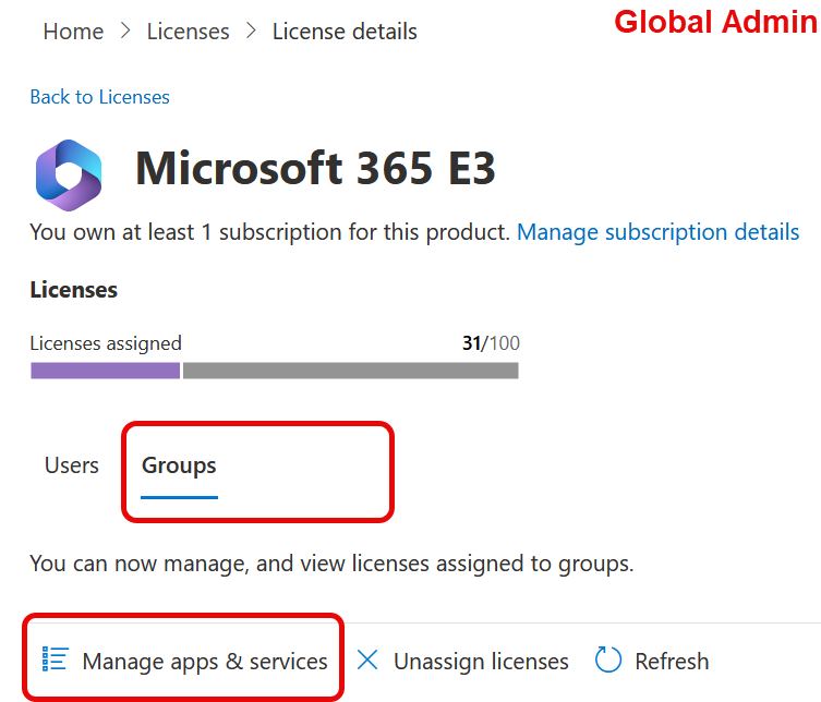 The recent licence management by groups change in #EntraID (i.e. use M365 Admin Center) needs to go back to the drawing board - group assignment is not visible to Global Reader role when it used to be. Any comments <a href="/merill/">Merill Fernando</a> ? <a href="/azuread/">Microsoft Entra ID (Azure AD)</a>  ?