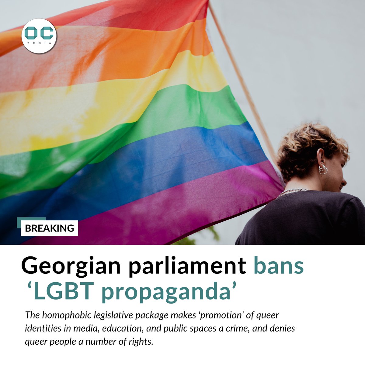 OCMediaorg's tweet photo. Georgia’s parliament has passed a law banning ‘LGBT propaganda’, with 84 votes for the law and 0 against.

Read more: https://t.co/vGcLsilwwh https://t.co/xfQ8UujRDo
