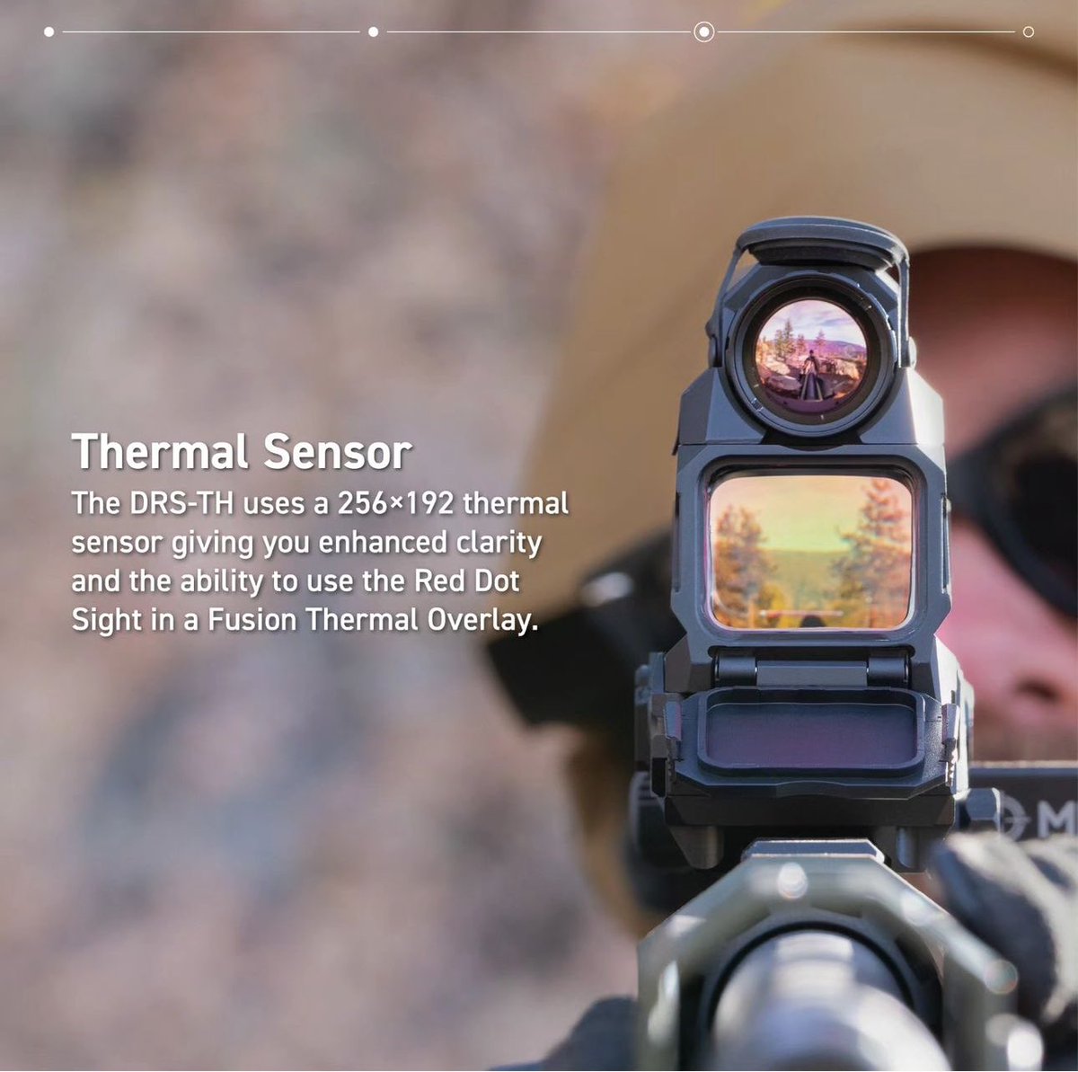 DRS-TH はよりクリアなサーマル映像可能の256x192 Thermal Sensor 使用