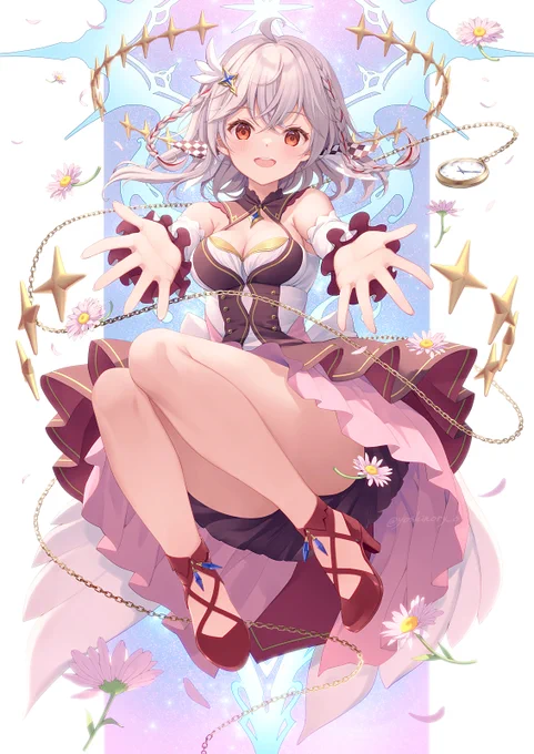 神凪てとさまの2024年バースデーイラストを描かせていただきました! グッズ販売も行っておりますので何卒何卒!!