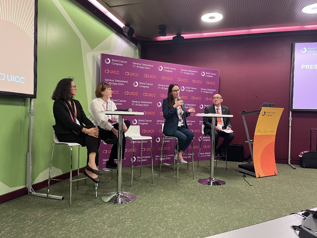 OvCancerDay's tweet image. Honoured to be part of the the #UICC2024 World Cancer Congress opening press conference as we talk about our work and start to bring #EvidenceToAction to get closer to #NoWomanLeftBehind @UICC